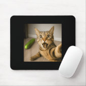 Funny schockiert Katze Selfie mit Cucumber Meme De Mousepad (Mit Mouse)