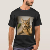 Funny schockiert Katze Selfie mit Cucumber Meme De T-Shirt (Vorderseite)