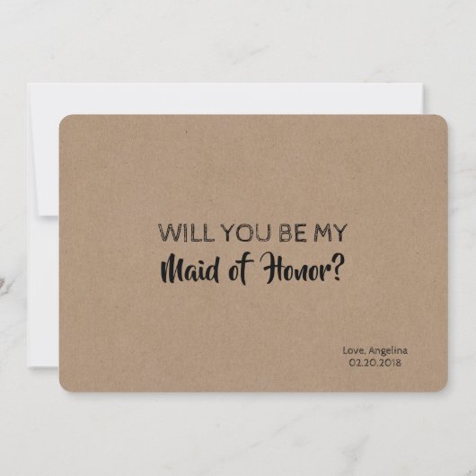 Funny schockierte Bridesmaid oder Trauzeugin Vorsc Einladung (Rückseite)