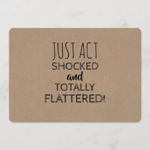 Funny schockierte Bridesmaid oder Trauzeugin Vorsc Einladung