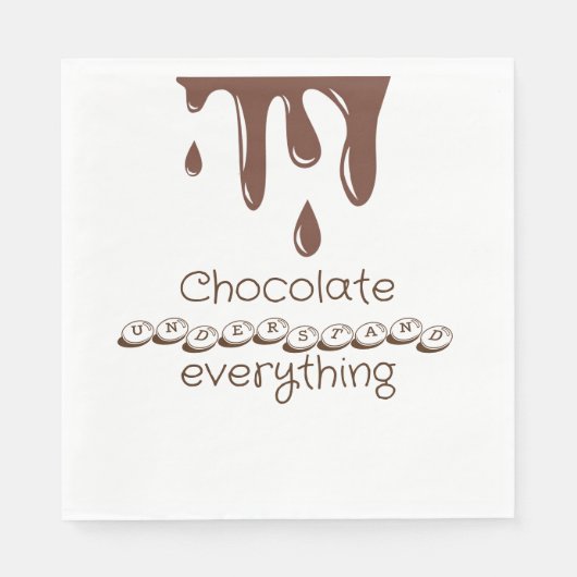Funny Schokolade Serviette (Vorderseite)