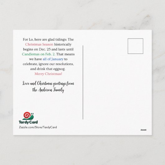 Funny Scholarly Vintag Belaged Weihnachten (Rückseite)