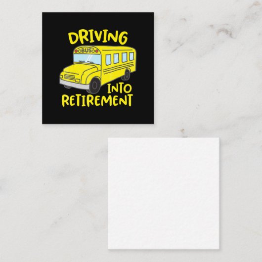 Funny School Bus Driver Retigift Mitteilungskarte (Vorne/Hinten)