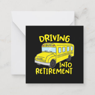 Funny School Bus Driver Retigift Mitteilungskarte