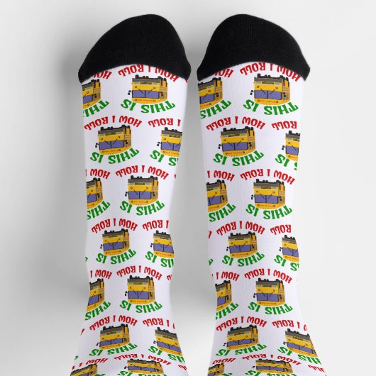 Funny School Bus Driver So Roll ich Socken (Oben)