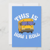 Funny School Bus Driver So Roll Joke Karte (Vorderseite)