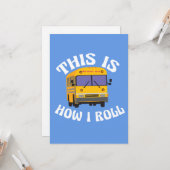 Funny School Bus Driver So Roll Joke Karte (Vorderseite/Rückseite Beispiel)