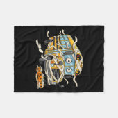 Funny School Bus Mummy Pumpkin Halloween Kids Mens Fleecedecke (Vorderseite (Horizontal))