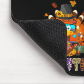 Funny School Bus Witch Turkey Santa Happy Hallotha Mousepad (Ecke)