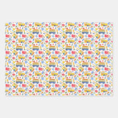 Funny School Bus zurück zum Schulmuster Geschenkpapier Set (Vorderseite)