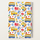 Funny School Bus zurück zum Schulnamen Muster Notizblock (Rückseite)