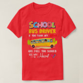 Funny School Busfahrer Niedlich Herzwertschätzung T-Shirt (Design vorne)