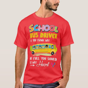 Funny School Busfahrer Niedlich Herzwertschätzung T-Shirt