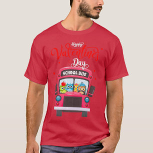 Funny School Busfahrer Owls Valentinex27s Tagesmat T-Shirt