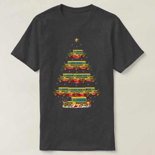 Funny School Busfahrer Xmas Santa School Bus Chri T-Shirt (Design vorne)