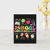 Funny School Counselor Back to School Teacher Coun Karte (Gelbe Blume)