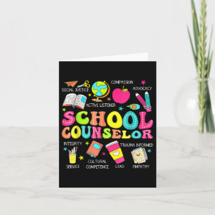 Funny School Counselor Back to School Teacher Coun Karte