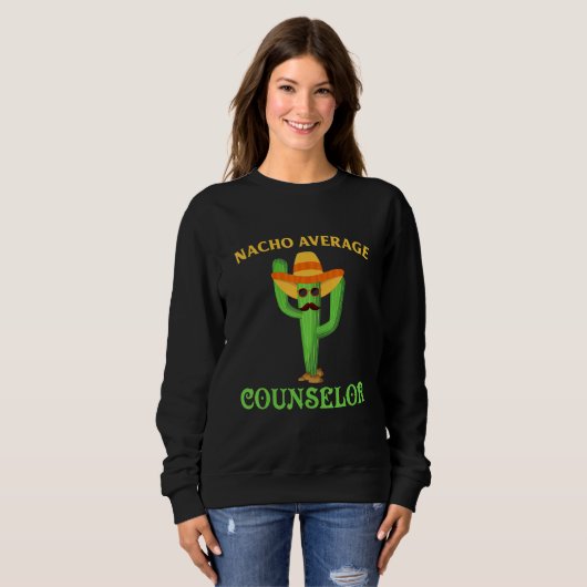 Funny School Counselor Nacho Retro Teacher Cactus  Sweatshirt (Vorne ganz)
