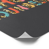 Funny School Counselor Teacher Leopard School Coun Poster (Ecke)