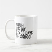 Funny School Countdown Student Teacher Clroom Humo Kaffeetasse (Links)