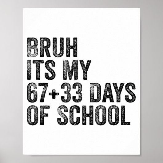 Funny School Countdown Student Teacher Clroom Humo Poster (Vorne)