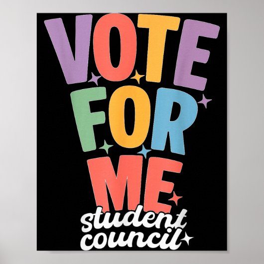 Funny School Election Day Vote For Me Student Coun Poster (Vorne)