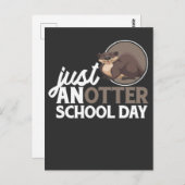 Funny School Fun otter Animal Student Pub Postkarte (Vorne/Hinten)