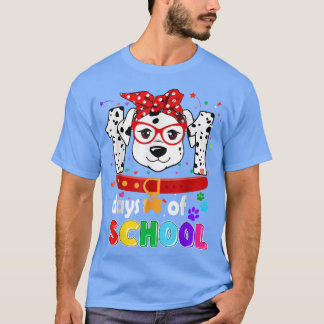 Funny School Kid Lehrer Hund Dalformation 101 Tage T-Shirt