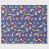 Funny School liefert zurück zum Schulmuster Geschenkpapier (Flach)