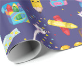 Funny School liefert zurück zum Schulmuster Geschenkpapier (Rolleneckpunkt)