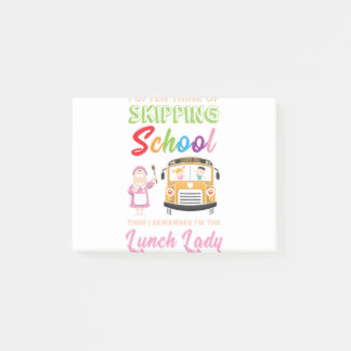 Funny School Lunch Lady Geschenk Post-it Klebezettel