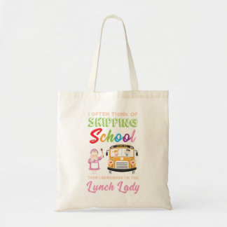 Funny School Lunch Lady Geschenk Tragetasche