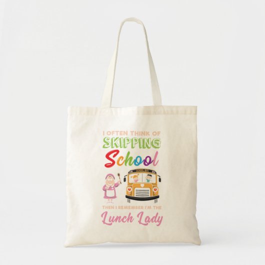 Funny School Lunch Lady Geschenk Tragetasche (Vorne)