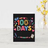 Funny School Nurse 100 Days Patching Tiny Humans I Karte (Gelbe Blume)