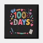 Funny School Nurse 100 Days Patching Tiny Humans I Magnet (Vorne)