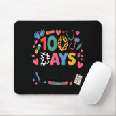 Funny School Nurse 100 Days Patching Tiny Humans I Mousepad (Mit Mouse)