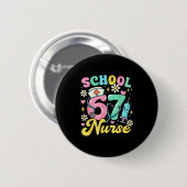 Funny School Nurse 67 Cute Medical Meme Design Button (Vorne & Hinten)