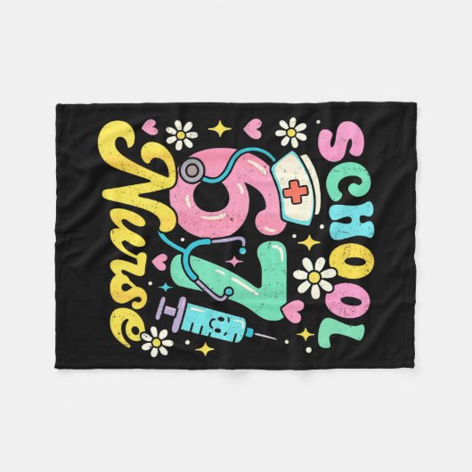 Funny School Nurse 67 Cute Medical Meme Design  Fleecedecke (Vorderseite (Horizontal))