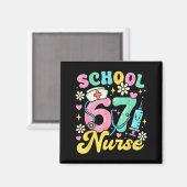 Funny School Nurse 67 Cute Medical Meme Design Magnet (Vorderseite/Rückseite)