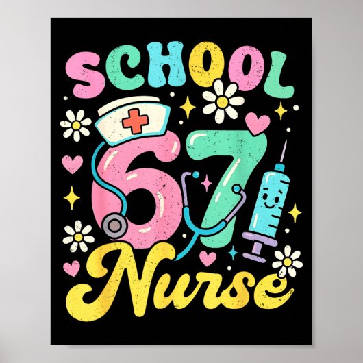 Funny School Nurse 67 Cute Medical Meme Design Poster (Vorne)