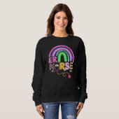 Funny School Nurse Bunny Nursing Rainbow Easter Ch Sweatshirt (Vorne ganz)