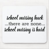Funny School Nurse Zitat Mousepad (Vorne)