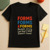 Funny School Paperwork Shirt; Niedliche Formen T-Shirt