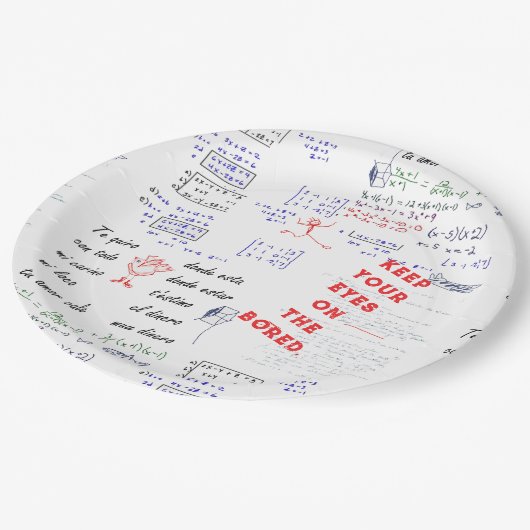 Funny School Party Pappteller (Schrägansicht)