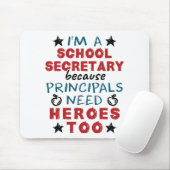 Funny School Secretary Heroes Wertschätzung Mousepad (Mit Mouse)