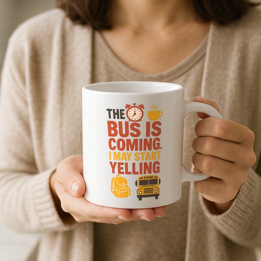 Funny School Tasse; Fun Parning Bus & Yelling Kaffeetasse
