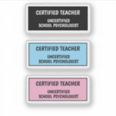 Funny School Teacher Life Aufkleber (Vorderseite)