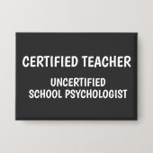Funny School Teacher Life Button (Vorderseite)