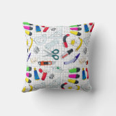 Funny school versorgt Charaktere Kissen (Rückseite)