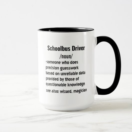 Funny Schoolbus Driver Definition Geschenke Tasse (Rechts)